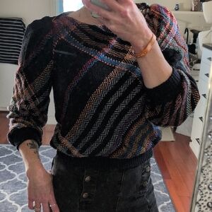Colorful Plaid 80s Sweater